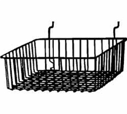 12 x 12 x 4 All Purpose Slatwall Baskets - Package of 6