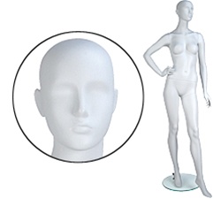 Female Mannequins: Hand on Hip, Leg Forward, Abstract head