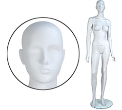 Female Mannequins: Arms by Side, Leg Bent, with Abstract head