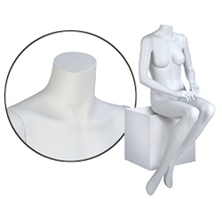 Female Mannequins: Seated, Hands on Lap, Headless