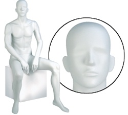 Male Mannequins: Seated, Abstract Head