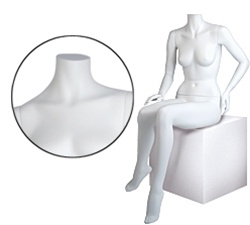 Female Mannequins: Seated, Hand on Knee, Headless