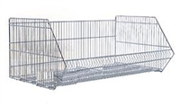 White Wire Stacking Baskets