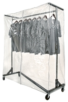 Garment cover and supports for Z Rack Hangrail Rolling Racks