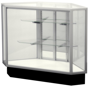 Outside Corner Extra Glass Display Case Showcases