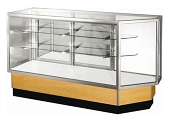 Corner Combo Full Glass Display Case Showcases