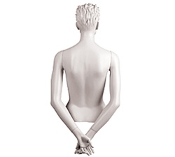 Female Mannequin Arms: Hands Behind Back, White (Arms Only)