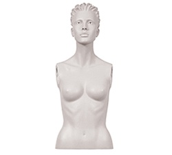 Female Mannequin Bust: Size 4, White