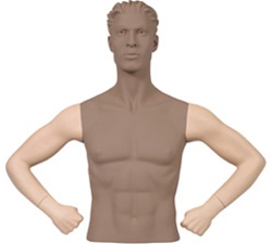 Male Mannequin Arms: Hands on Hips, Fleshtone (Arms Only)